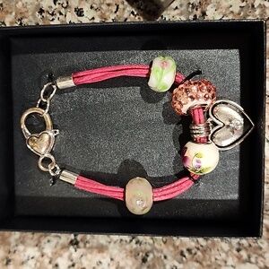 Pink charm bracelet